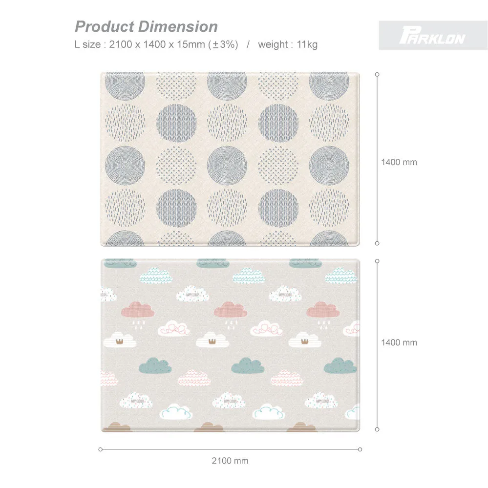 [1 Yr Local Warranty] Parklon PURE Blue Spots Cloud Bebe (L15) size 2100 x 1400 x 15mm