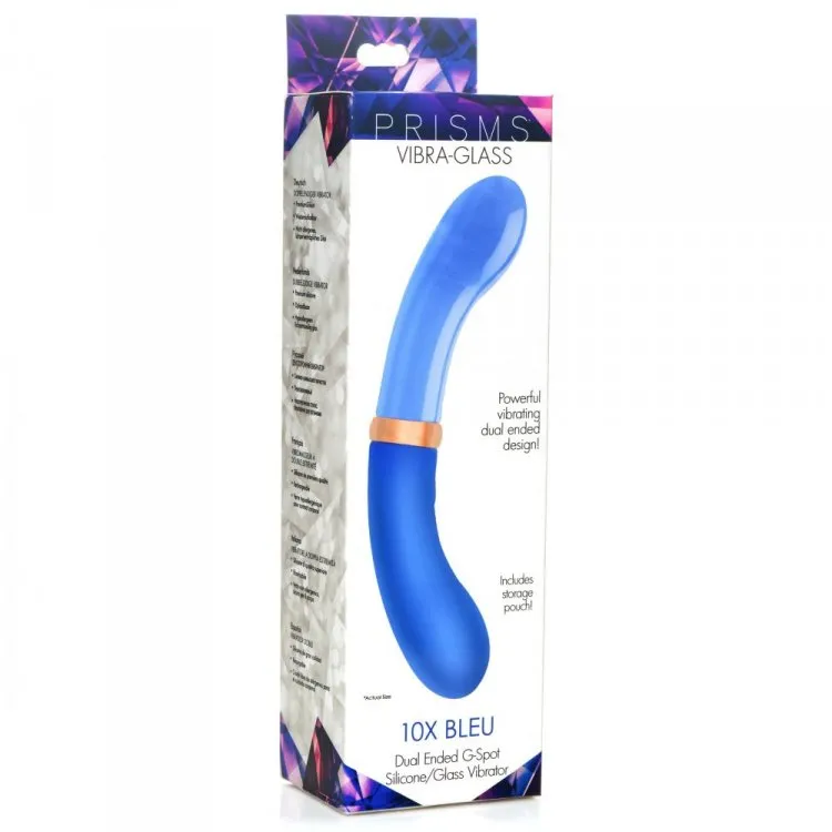 10X Dual End G-Spot Silicone/Glass Vibe*