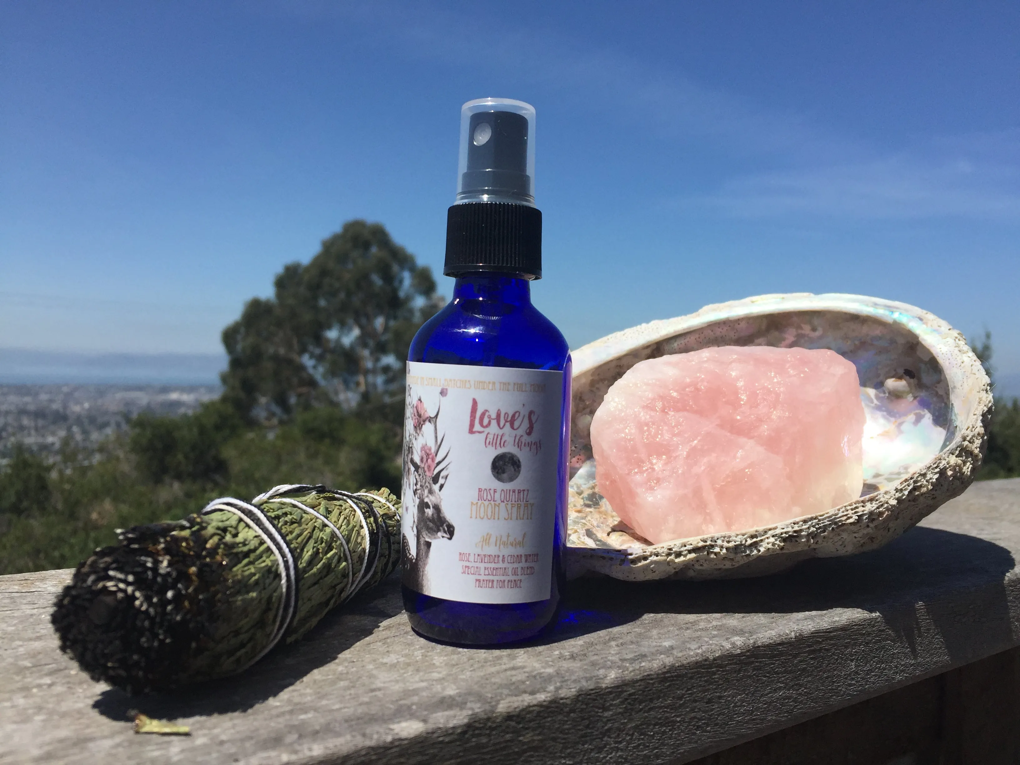 $22  for 2 bottles- "Love's Little Things" Rose Quartz Moon Spray by love/speak