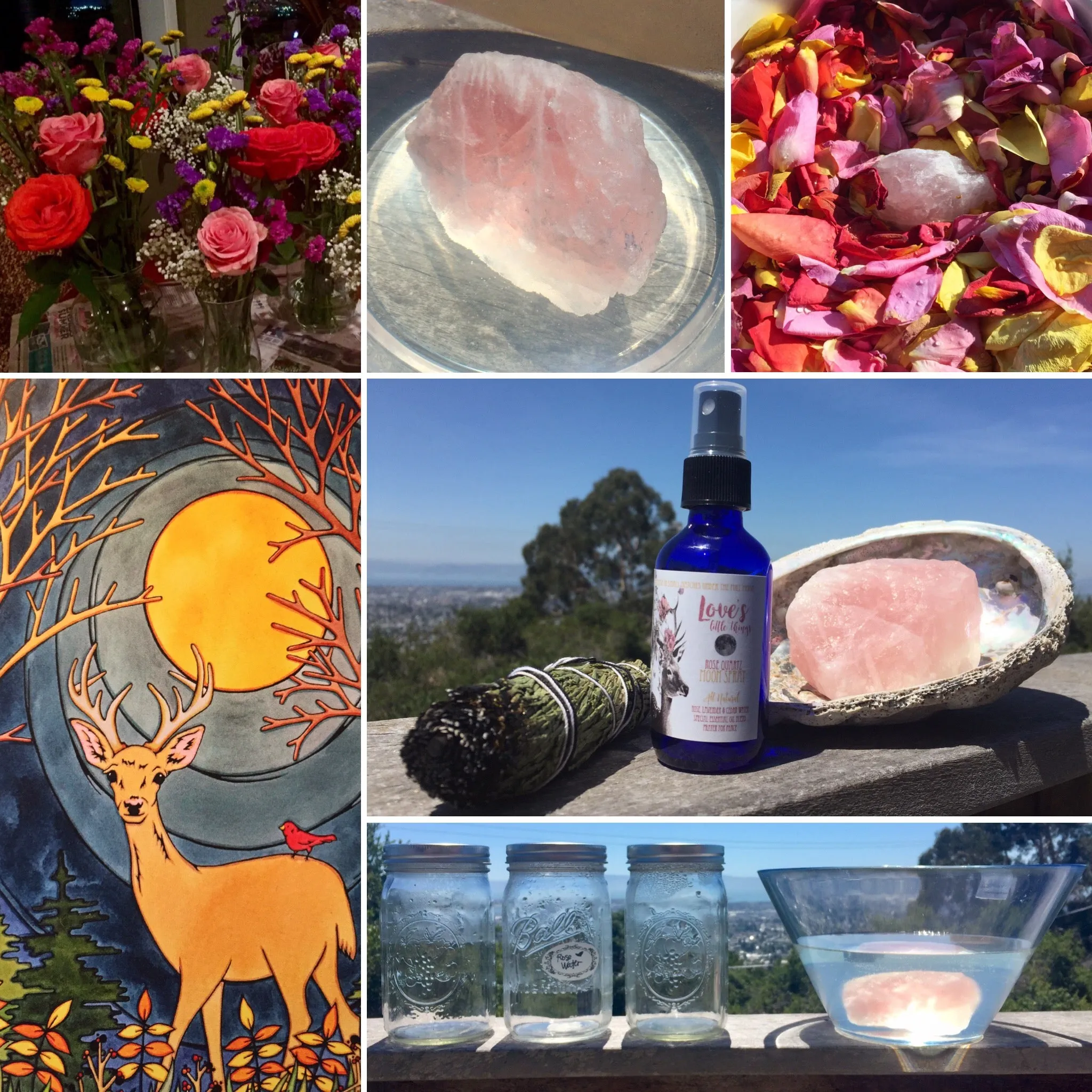 $22  for 2 bottles- "Love's Little Things" Rose Quartz Moon Spray by love/speak
