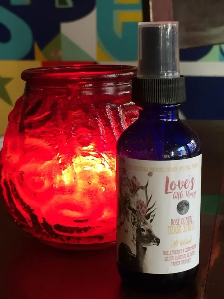 $22  for 2 bottles- "Love's Little Things" Rose Quartz Moon Spray by love/speak