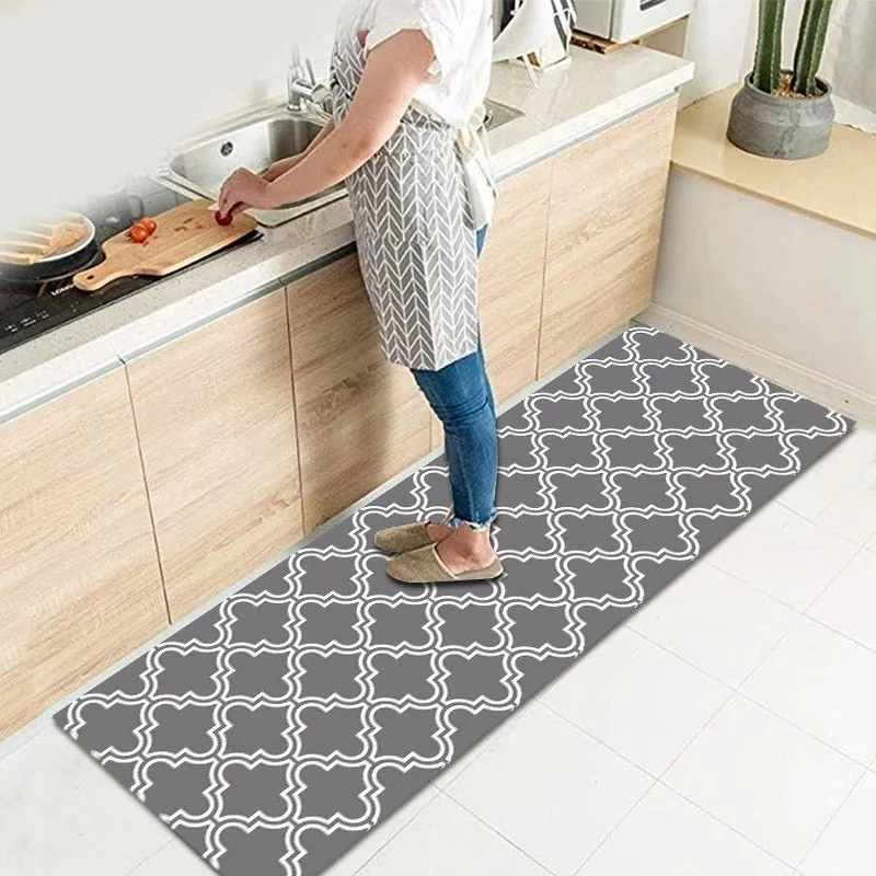 2pcs Washable Non-slip Entrance Waterproof Door Mat