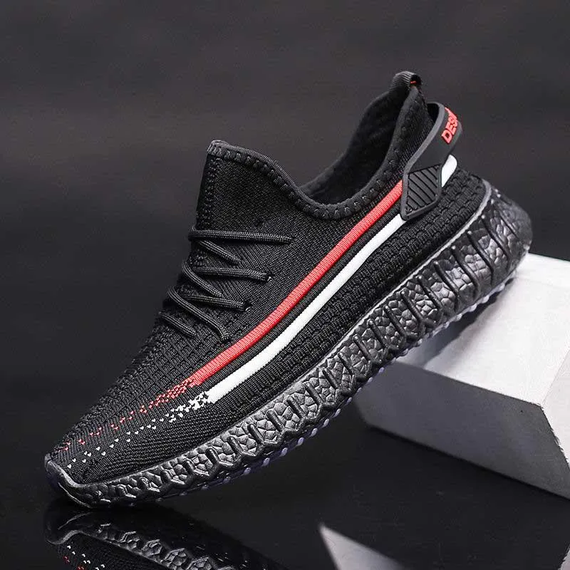 39-44 Men Sneakers Basketball Shoes Lightweight Flying Woven Mesh Breathable Couples Running Shoes Wear-resistant Deodorant Skate Shoes