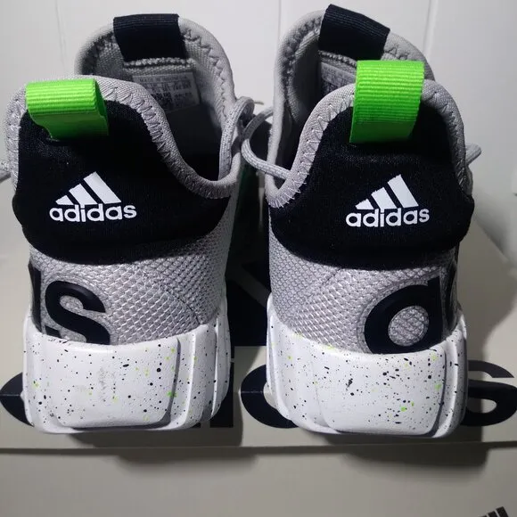 Adidas Kids Size 6.0 Kaptir 3.0 Running Shoe IG2486 Grey/Green/Black New Box