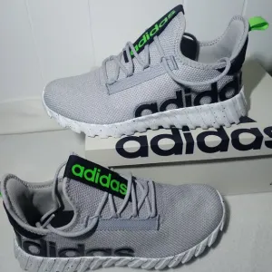 Adidas Kids Size 6.0 Kaptir 3.0 Running Shoe IG2486 Grey/Green/Black New Box