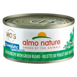 Almo Nature HQS Complete Chicken Recipe with Green Beans in Gravy Grain-Free Canned Cat Food (2.47-oz, case of 24)