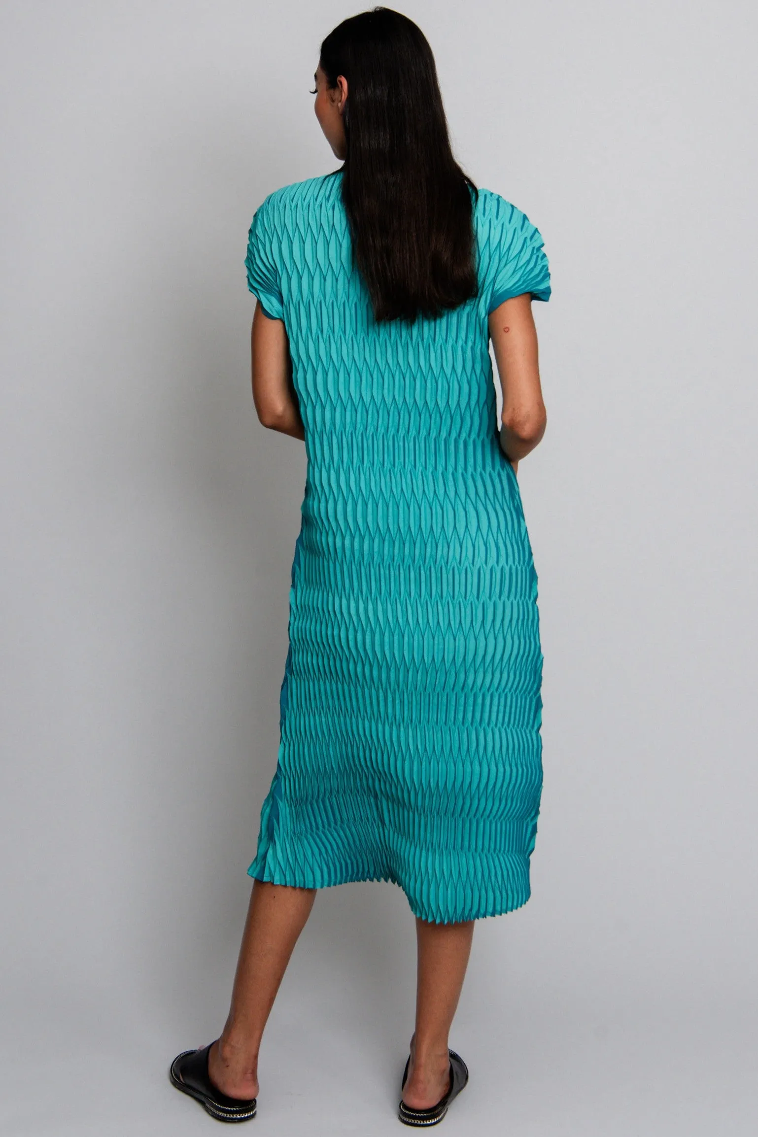 ALQUEMA Lantern Dress - Aqua Teal