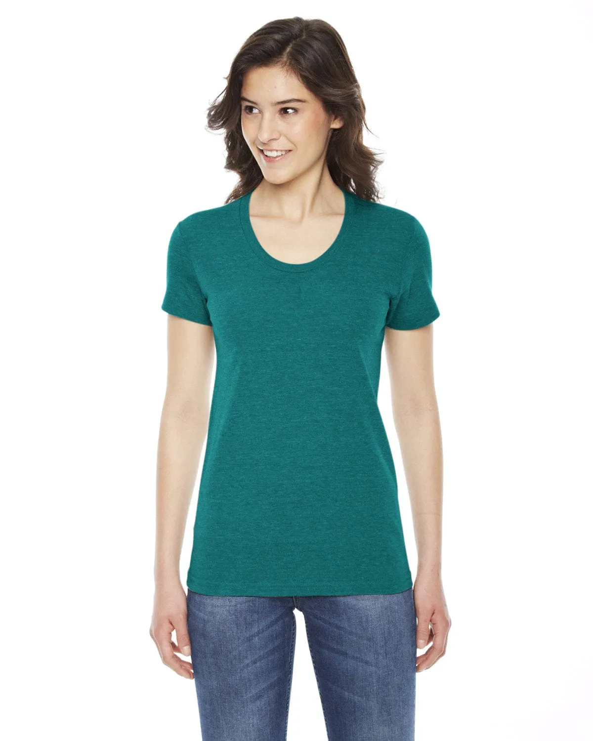 American Apparel Ladies Triblend Short Sleeve Track T-Shirt