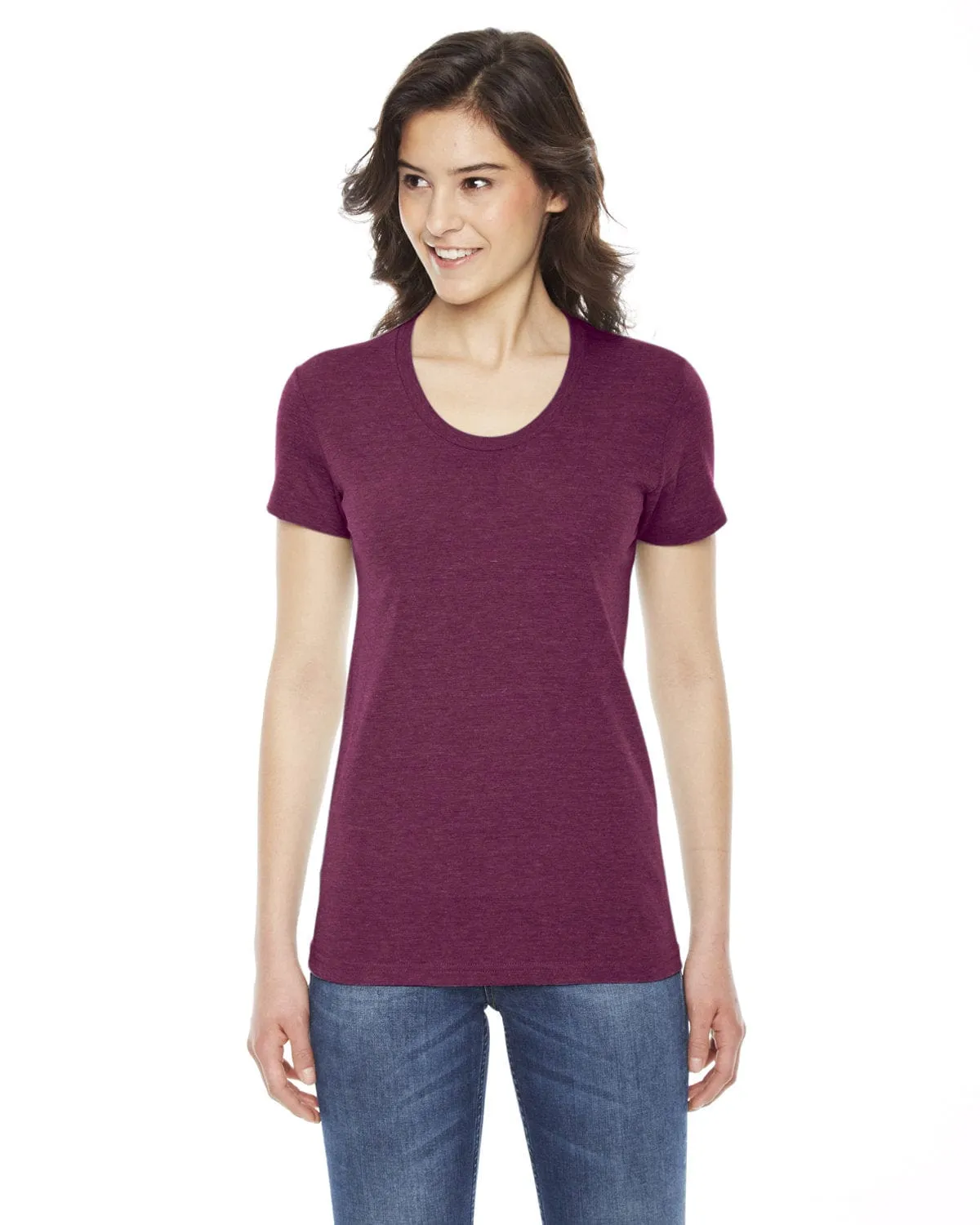 American Apparel Ladies Triblend Short Sleeve Track T-Shirt