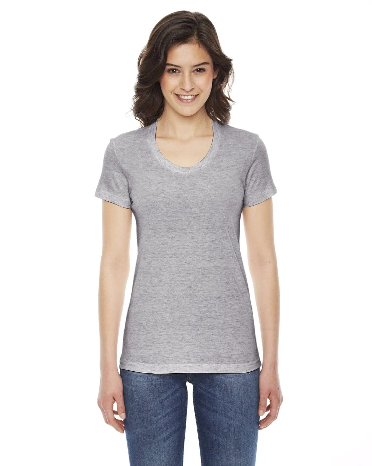 American Apparel Ladies Triblend Short Sleeve Track T-Shirt