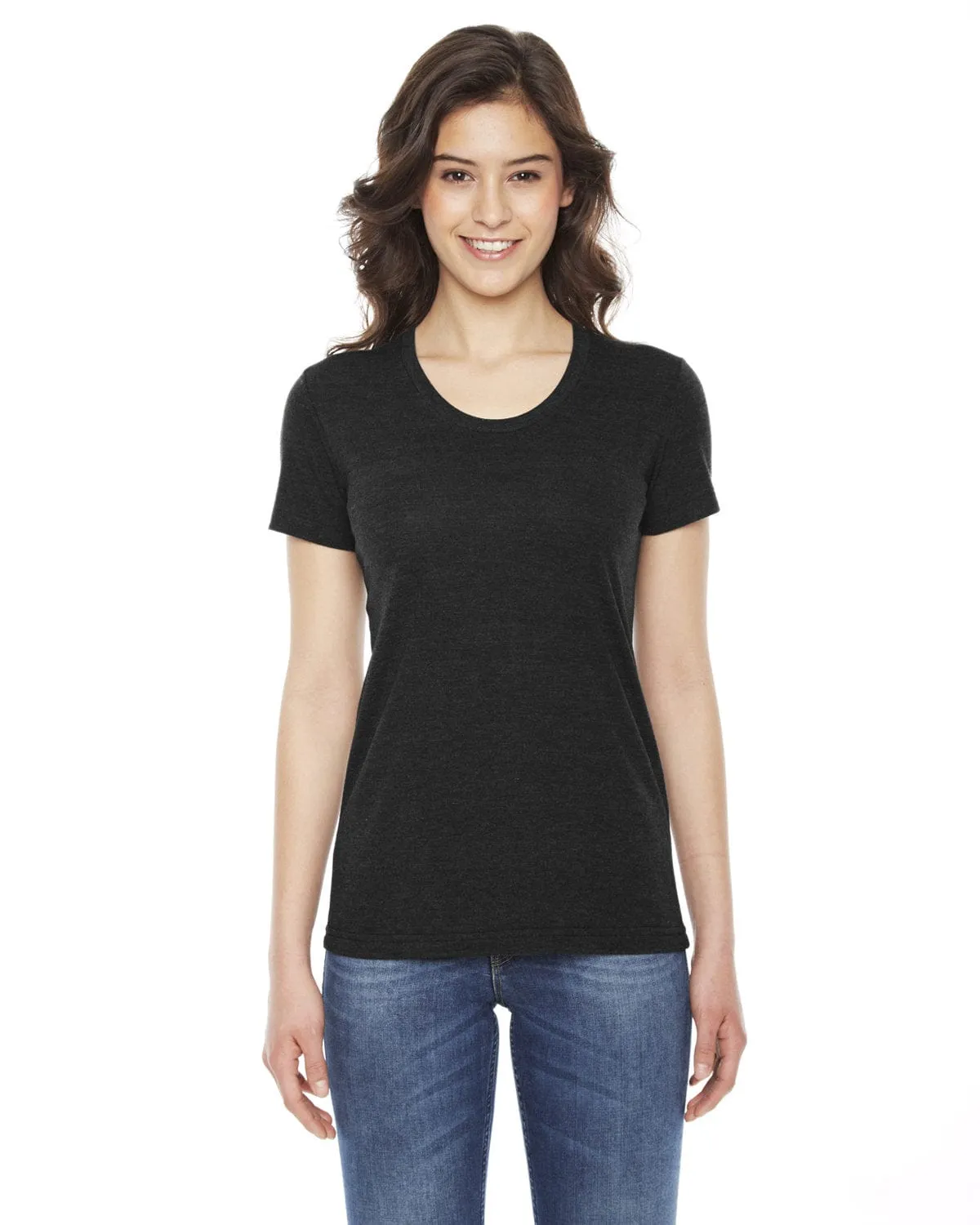 American Apparel Ladies Triblend Short Sleeve Track T-Shirt