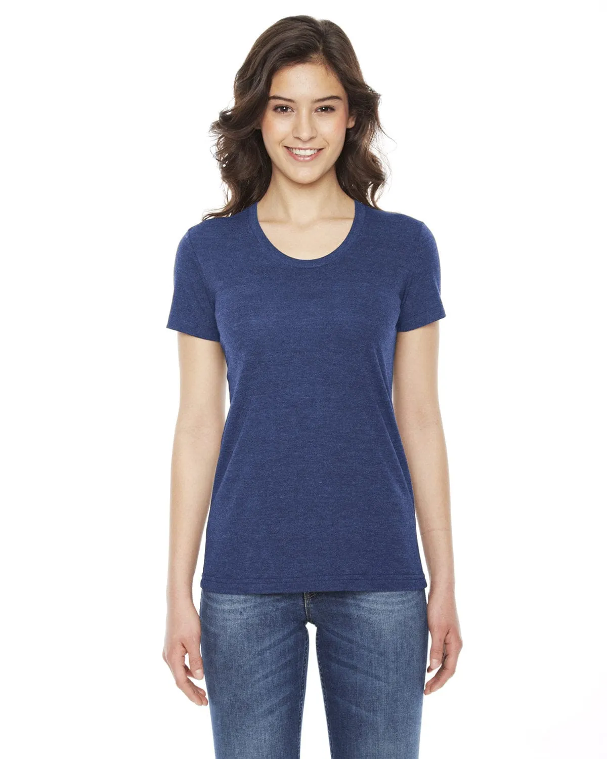 American Apparel Ladies Triblend Short Sleeve Track T-Shirt