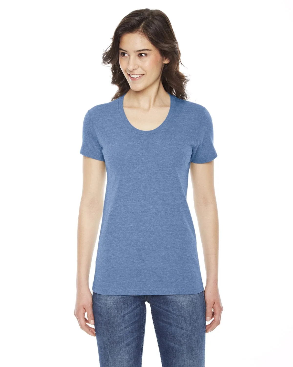 American Apparel Ladies Triblend Short Sleeve Track T-Shirt