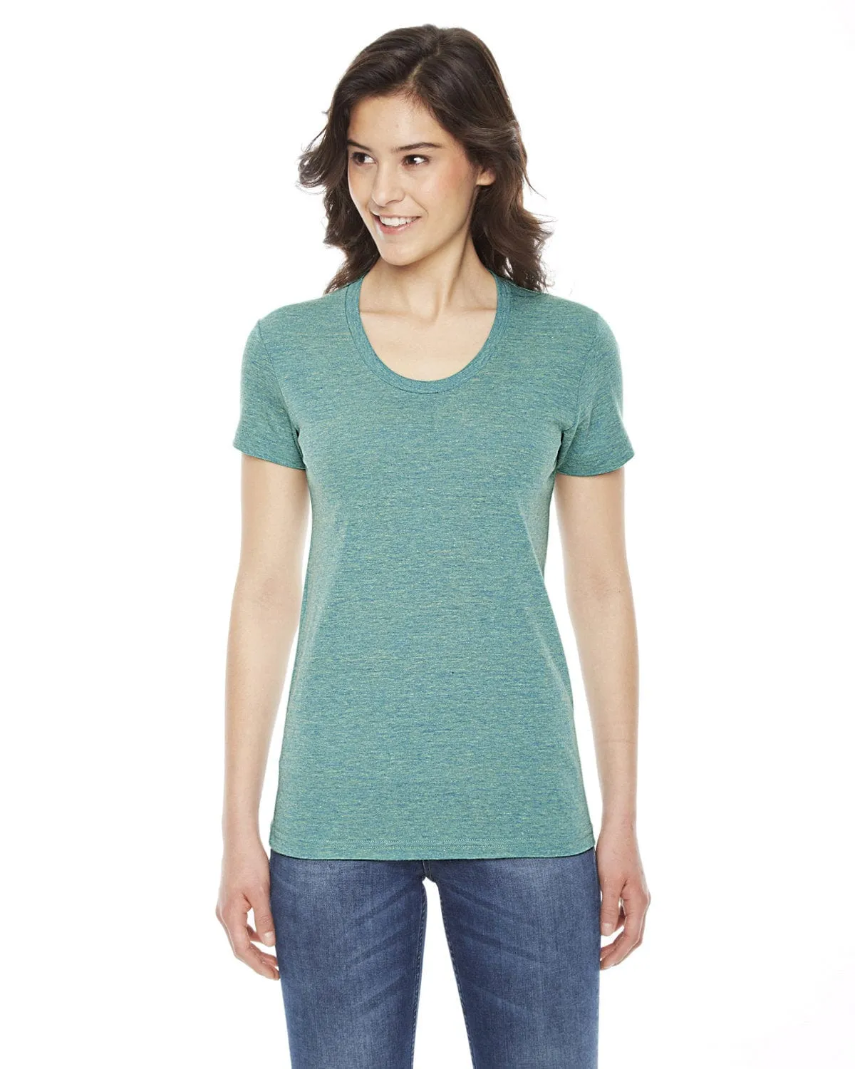 American Apparel Ladies Triblend Short Sleeve Track T-Shirt