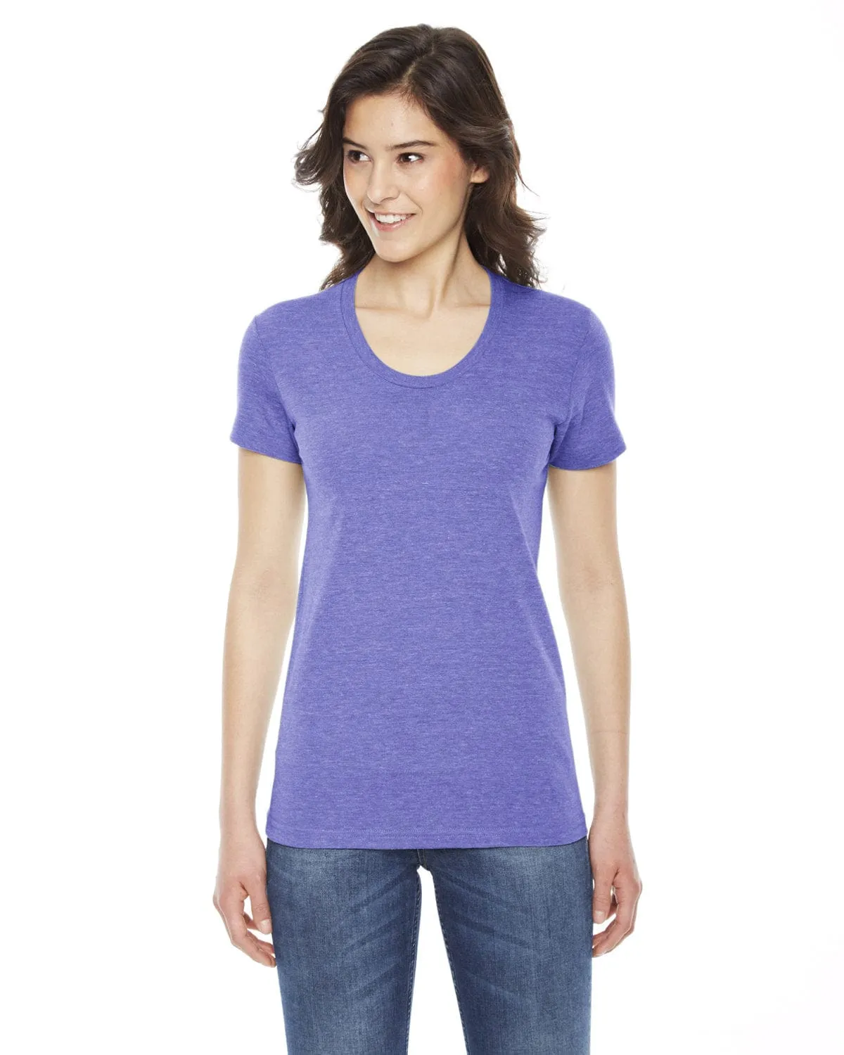 American Apparel Ladies Triblend Short Sleeve Track T-Shirt