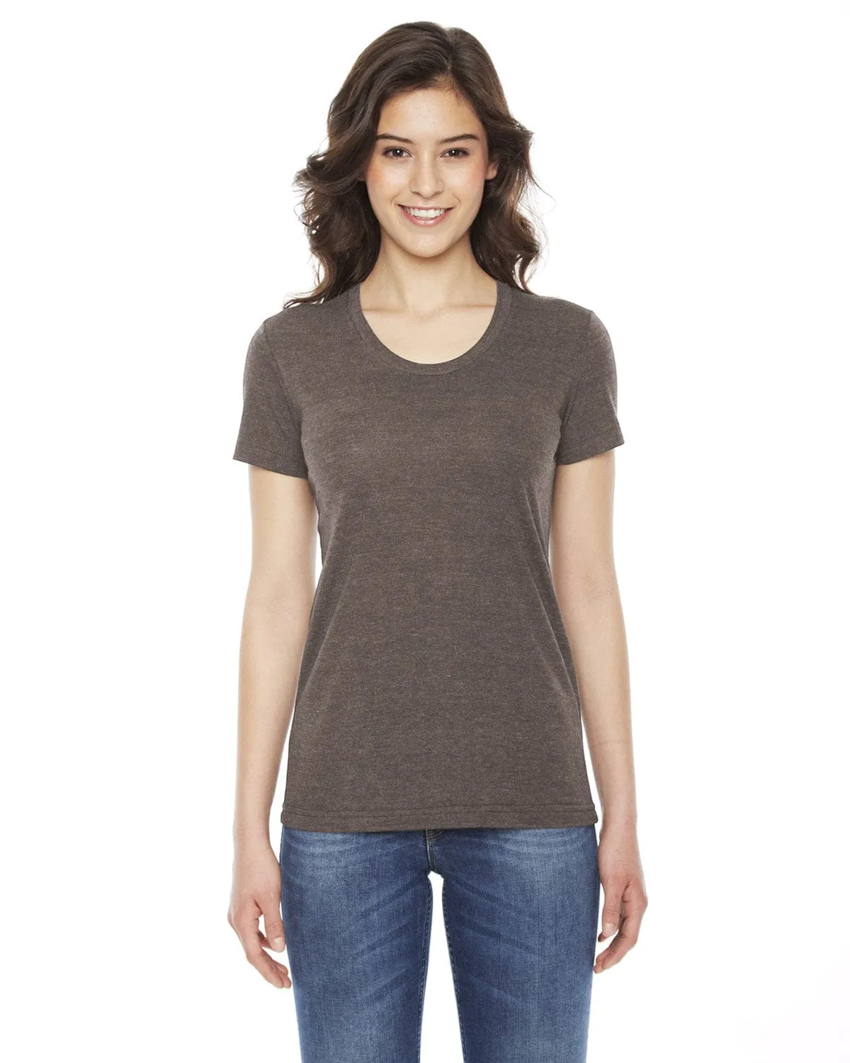 American Apparel Ladies Triblend Short Sleeve Track T-Shirt