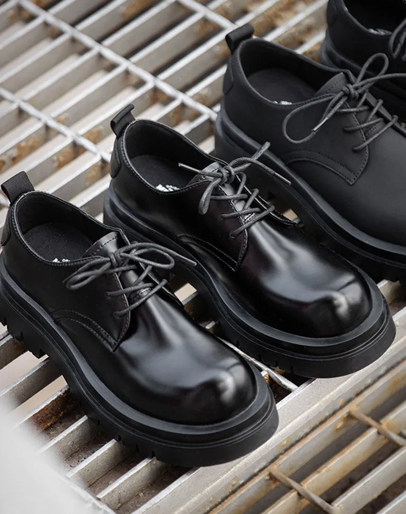 American Lather Thick-Soled High-End Big Head  Unisex Dress Shoes