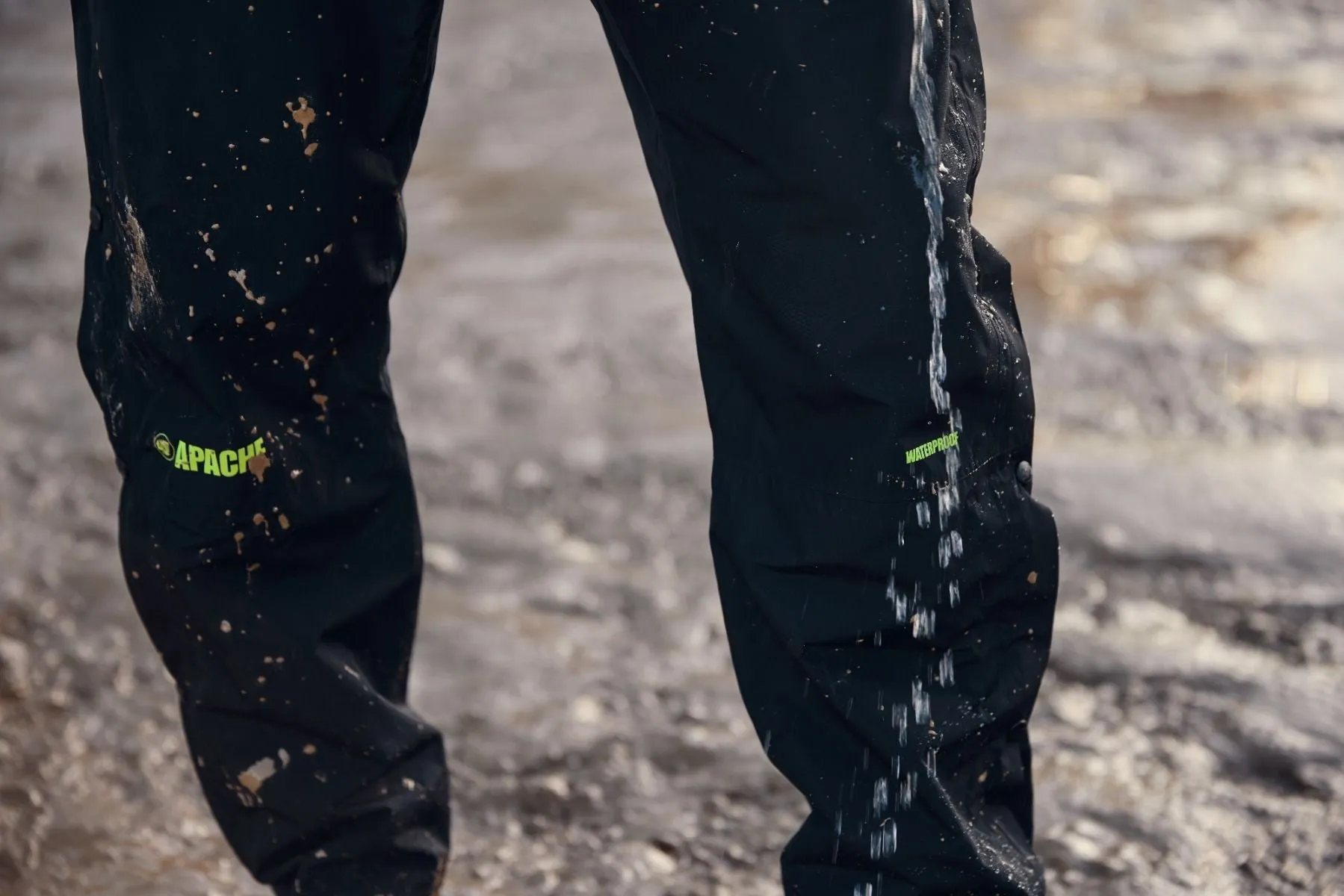 Apache Mens Quebec Waterproof Work Trousers - BLACK