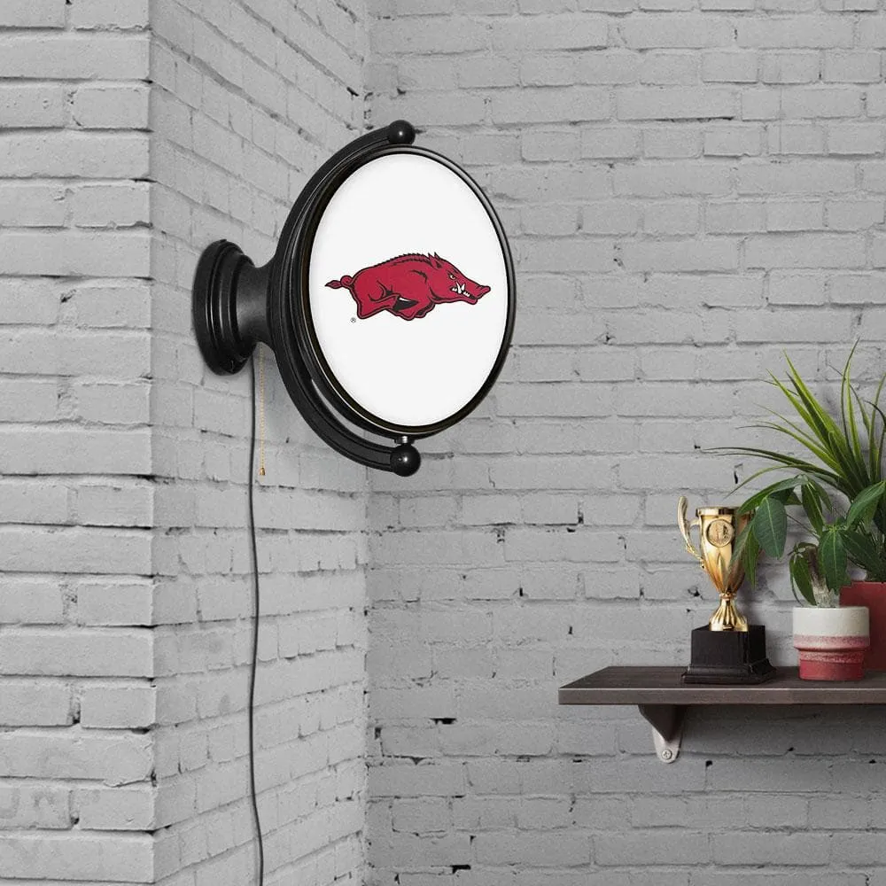 Arkansas Razorbacks: Original Oval Rotating Lighted Wall Sign
