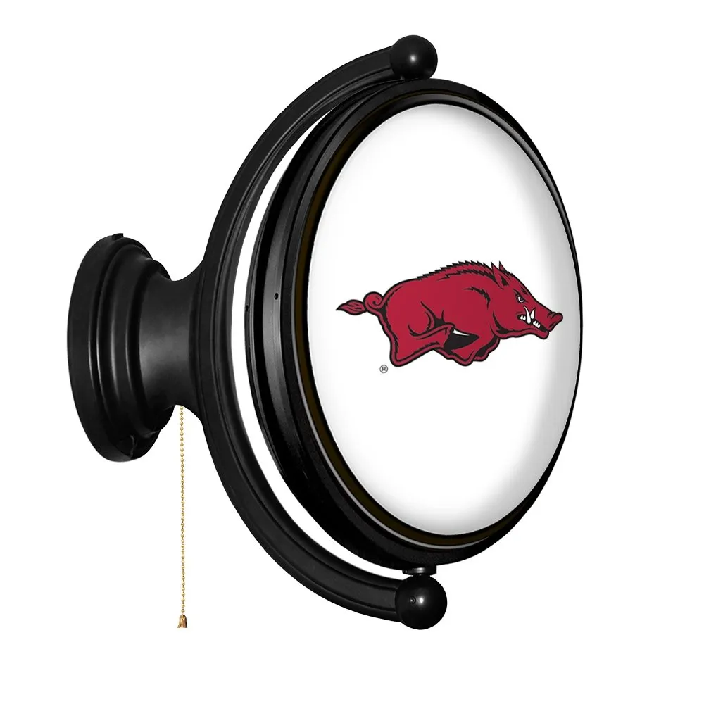 Arkansas Razorbacks: Original Oval Rotating Lighted Wall Sign
