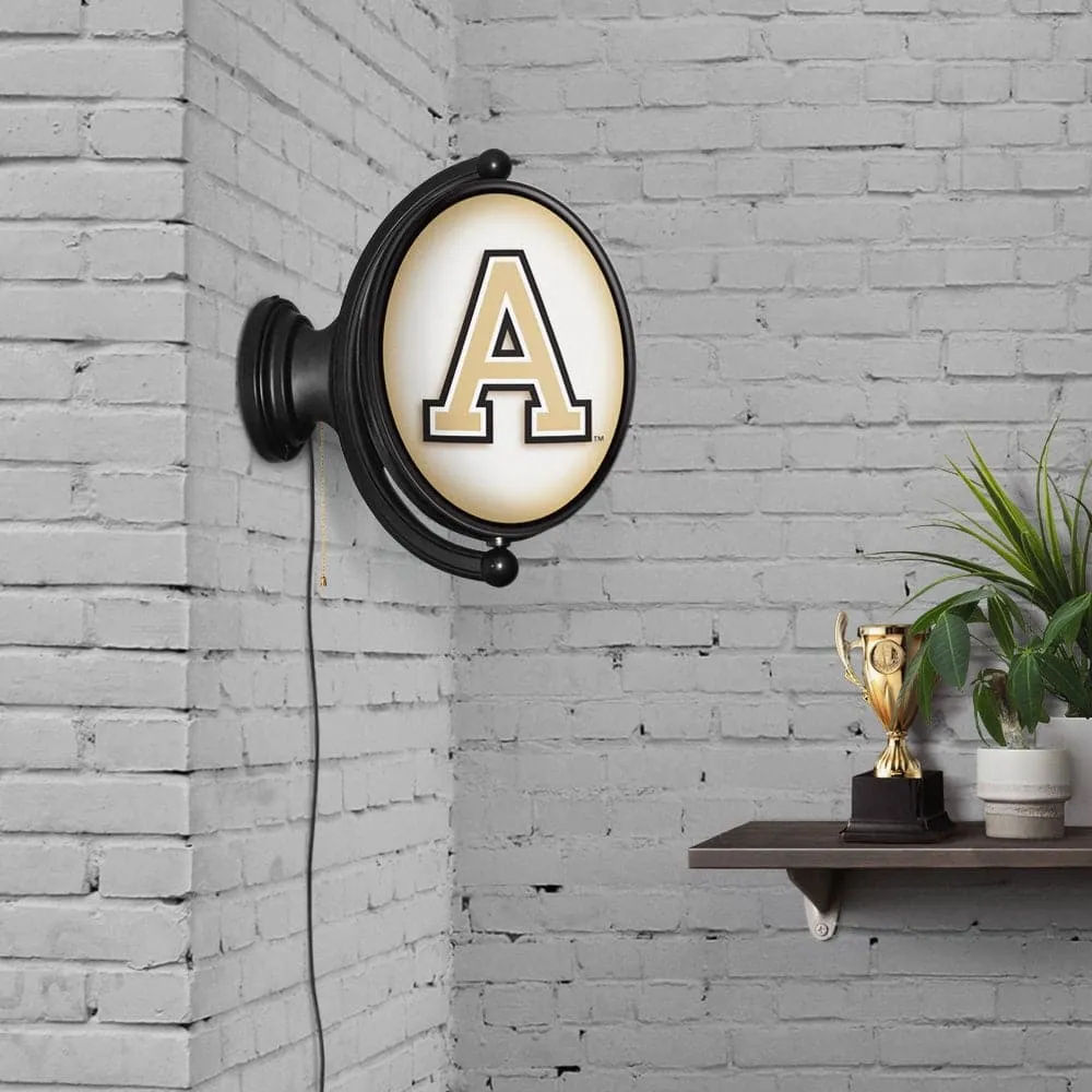 Army Black Knights: Original Oval Rotating Lighted Wall Sign