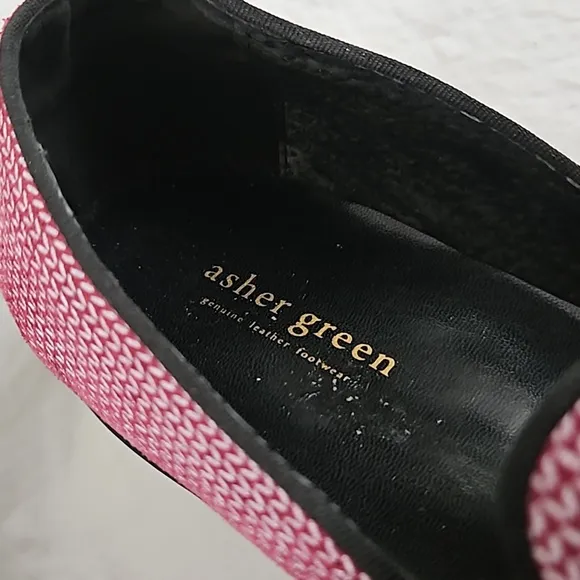 Asher Green Genuine Leather Wine Red Burgundy loafer with Black Tassel Size 10.5