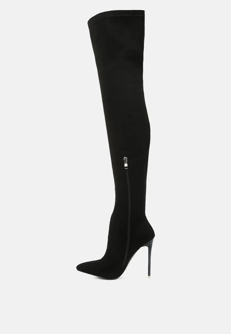 Atelier Stretch Faux Suede Stiletto Long Boots By Ruw