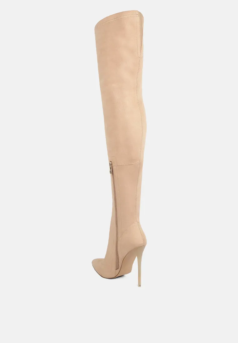 Atelier Stretch Faux Suede Stiletto Long Boots By Ruw