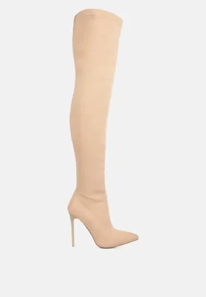 Atelier Stretch Faux Suede Stiletto Long Boots By Ruw