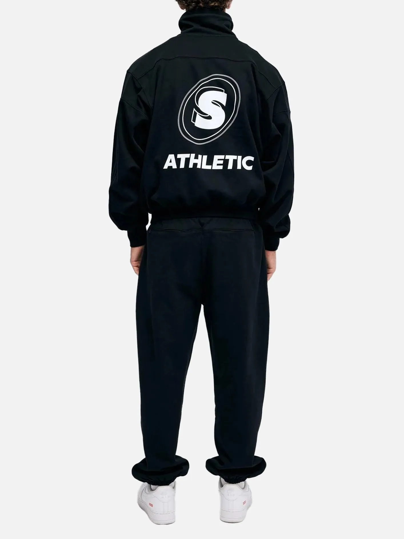 Athletic Half Zip Sweatshirt - Black