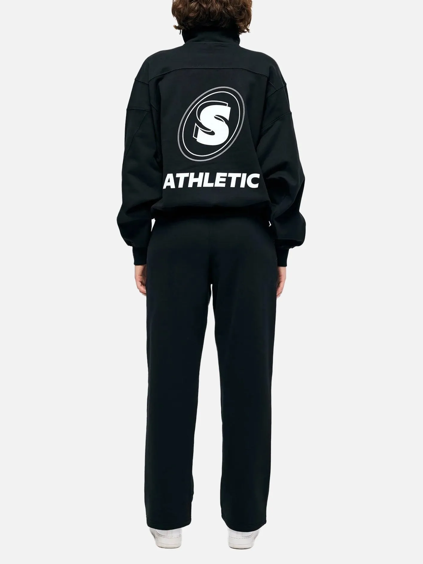 Athletic Half Zip Sweatshirt - Black
