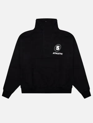 Athletic Half Zip Sweatshirt - Black