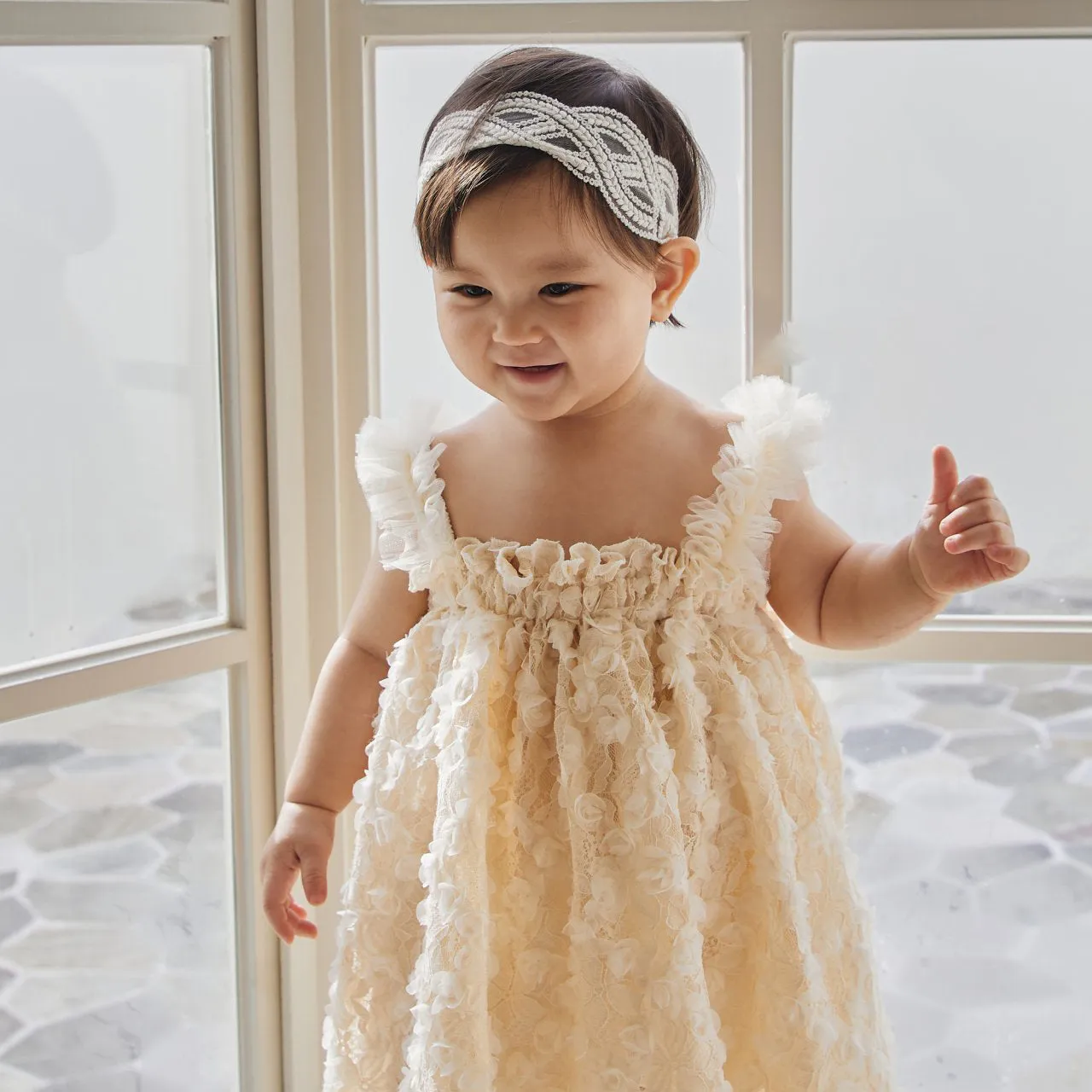 BABY 3D FLOWER DRESS