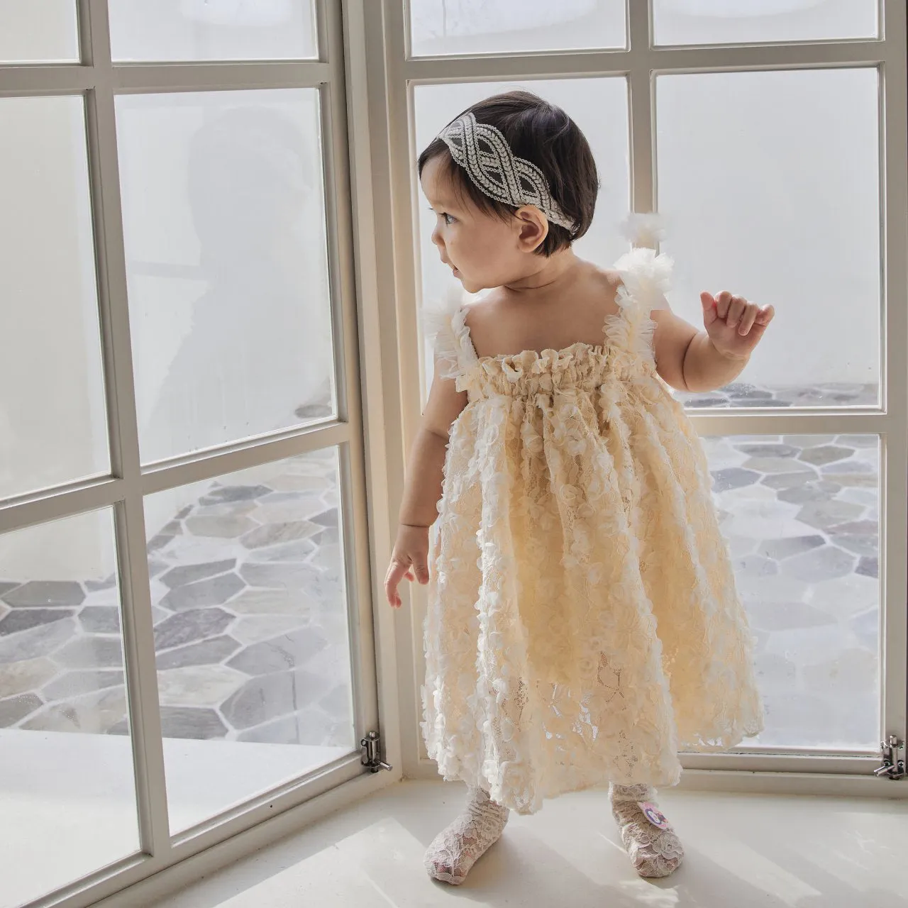 BABY 3D FLOWER DRESS
