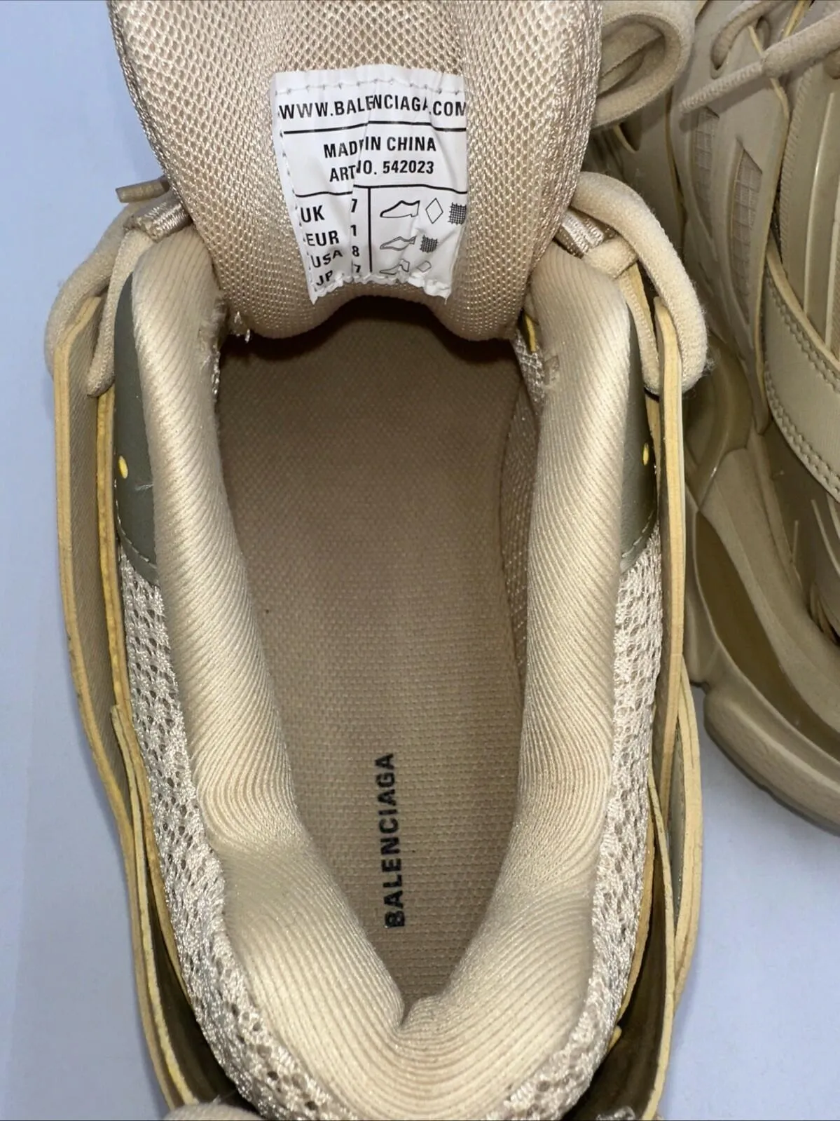 Balenciaga Track Men’s Nude Sneakers Size 41/US 8 - Very Good