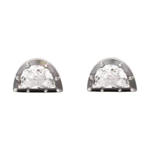 Bell & Bird Half Moon Cut Diamond Earrings
