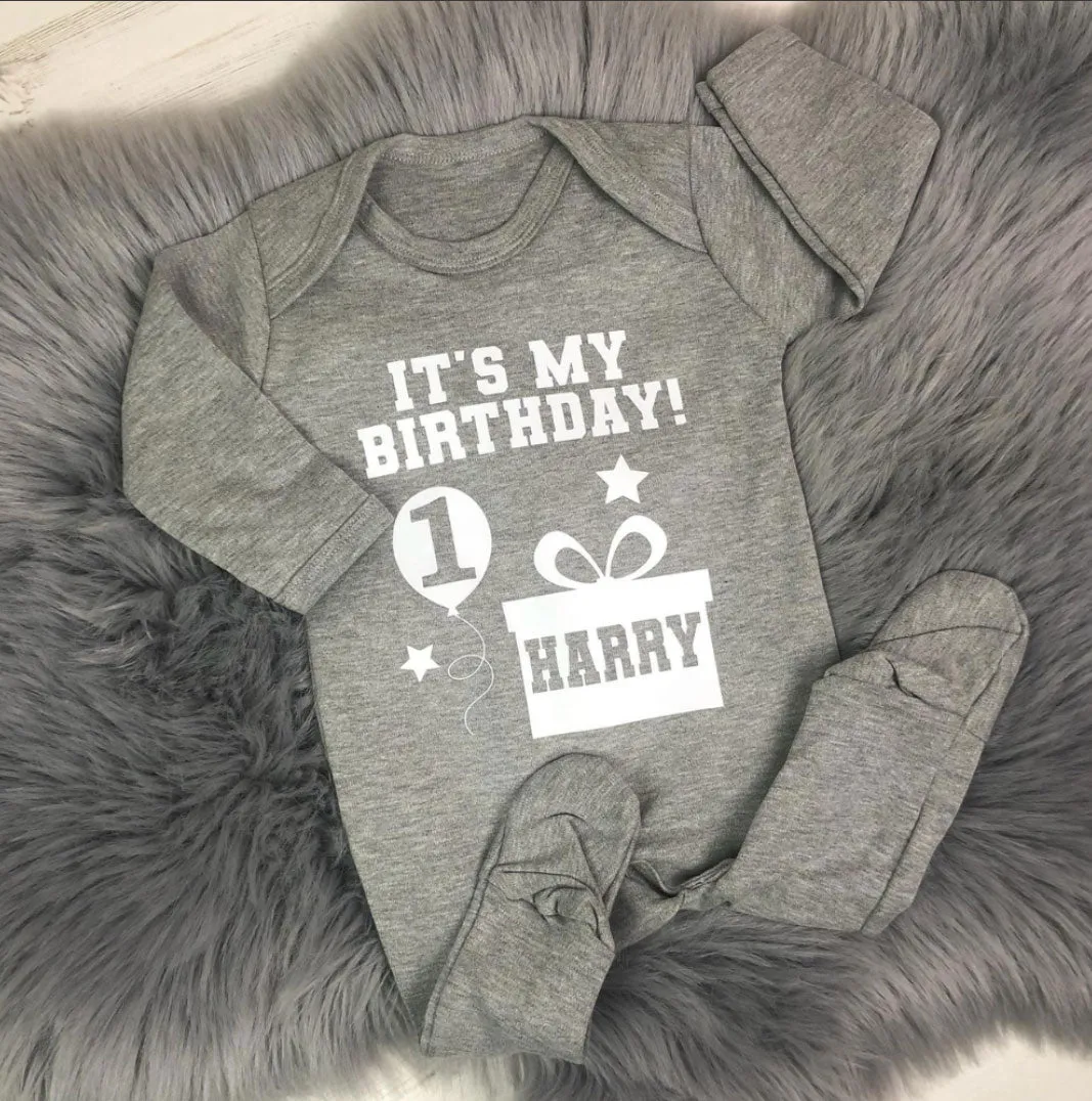 Birthday Balloon Babygrow