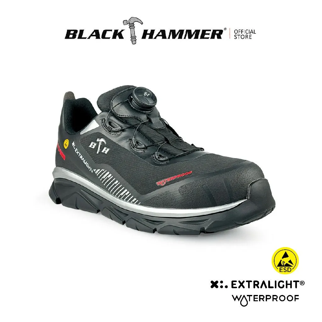 BLACK HAMMER Pro Series Men Low Cut Waterproof ESD Extralight Safety Shoe BHS-22003