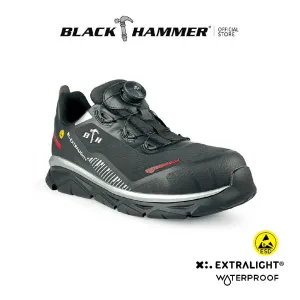 BLACK HAMMER Pro Series Men Low Cut Waterproof ESD Extralight Safety Shoe BHS-22003