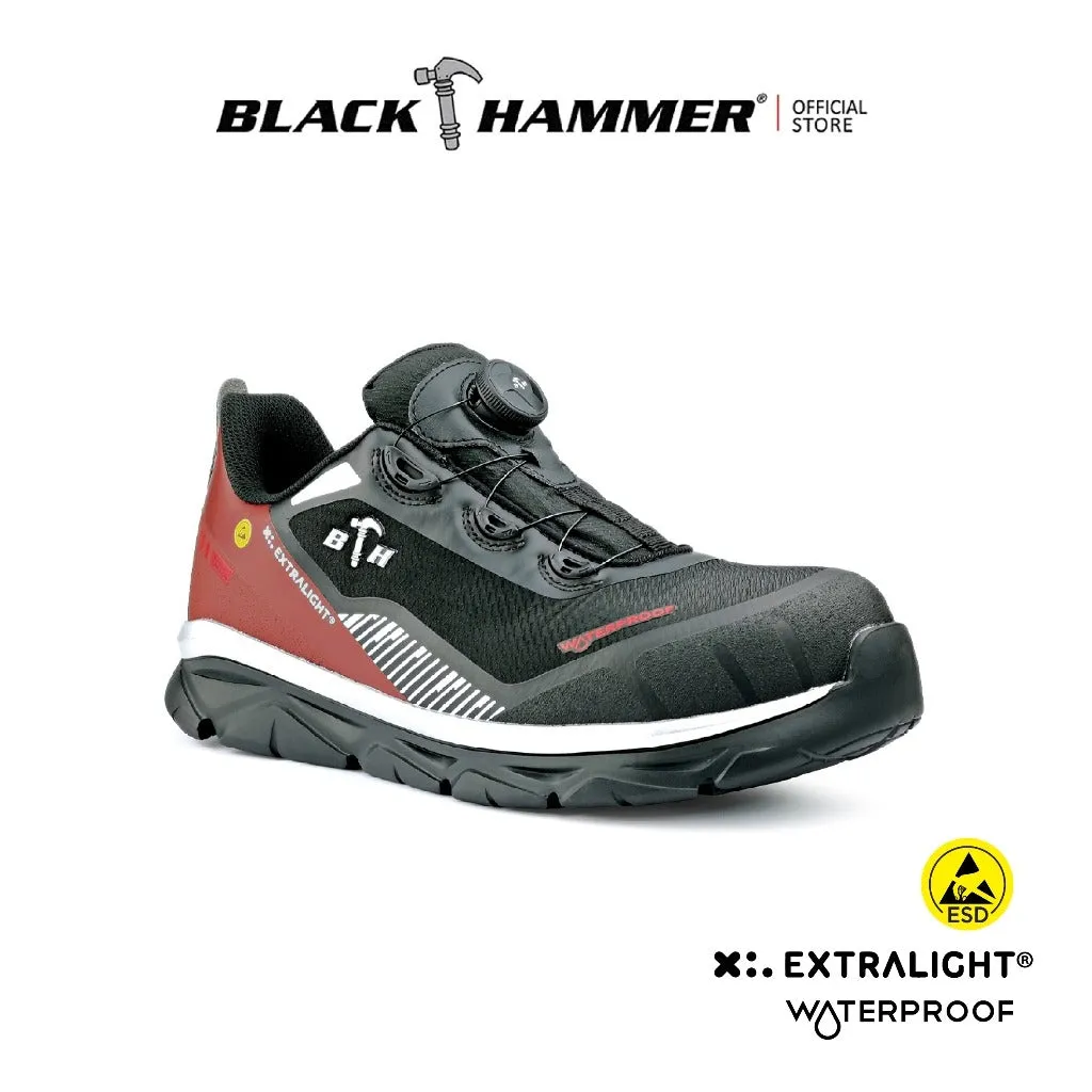 BLACK HAMMER Pro Series Men Low Cut Waterproof ESD Extralight Safety Shoe BHS-22003