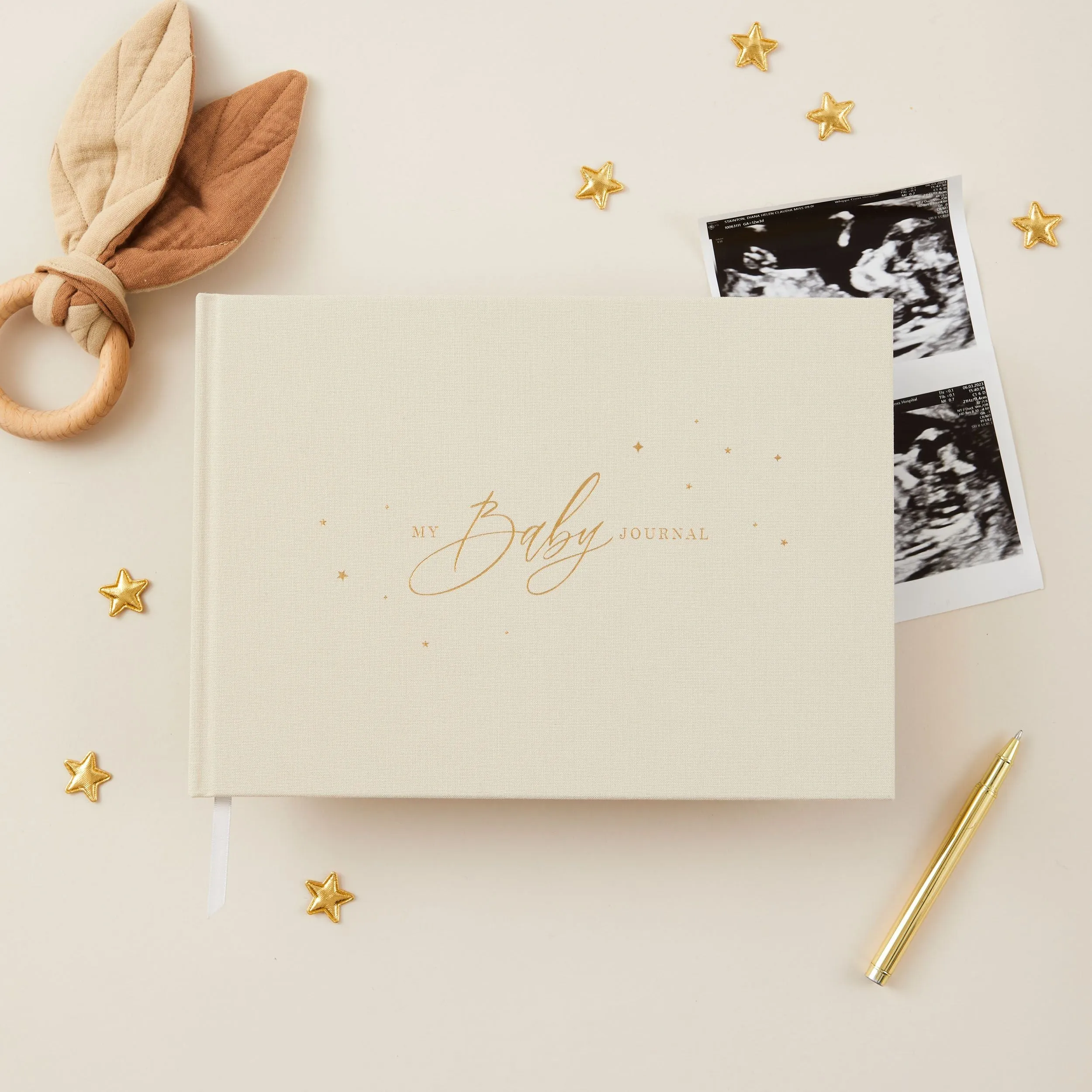 Blush and Gold Baby Journal