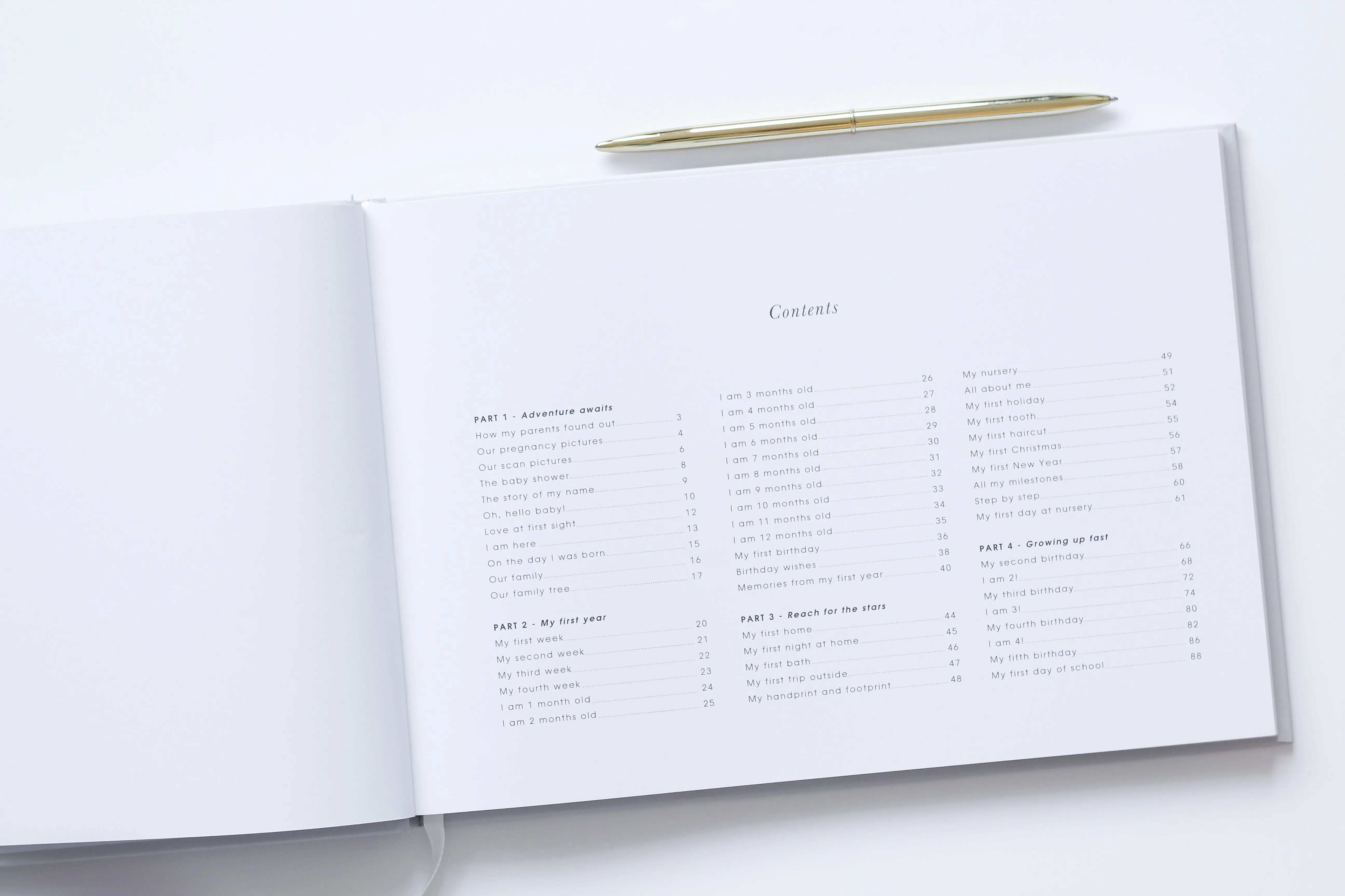 Blush and Gold Baby Journal