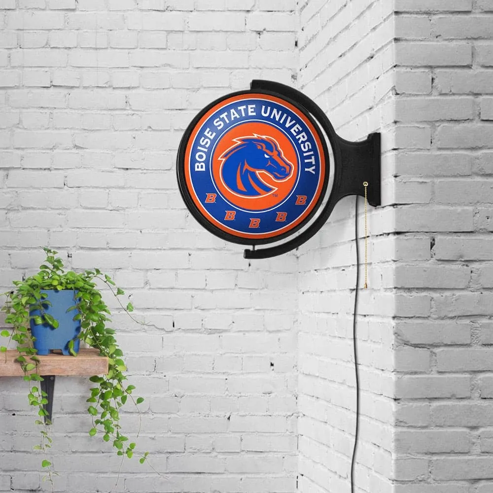 Boise State Broncos: Orange - Original Round Rotating Lighted Wall Sign