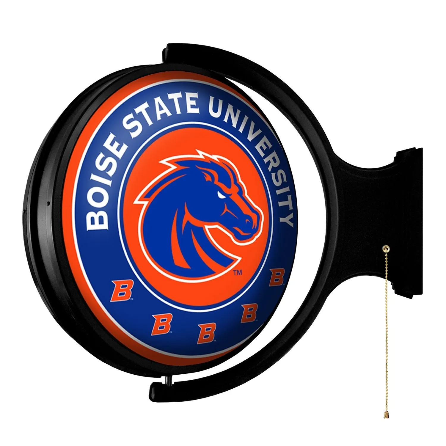 Boise State Broncos: Orange - Original Round Rotating Lighted Wall Sign