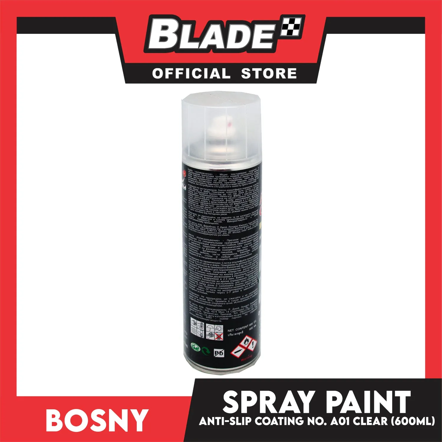 Bosny Anti-Slip No. A01 Coating Spray Paint 600ml (Clear)