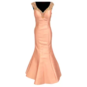 BOUTIQUE Long Peach Mermaid Gown Size 8