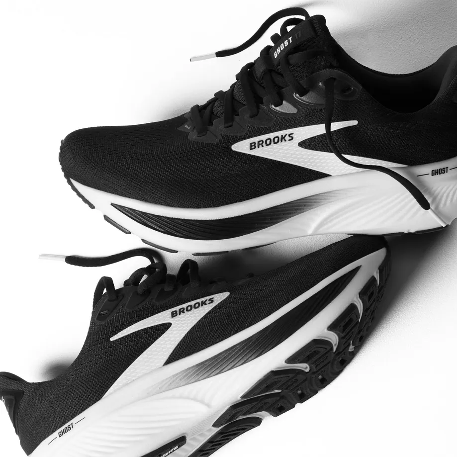 Brooks Women's Ghost 17 Dynamic Road Running Sneaker - Black/Grey/White