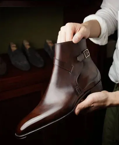 Brown Leather Alvor Slip On Jodhpur Boots - Boots