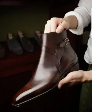 Brown Leather Alvor Slip On Jodhpur Boots - Boots
