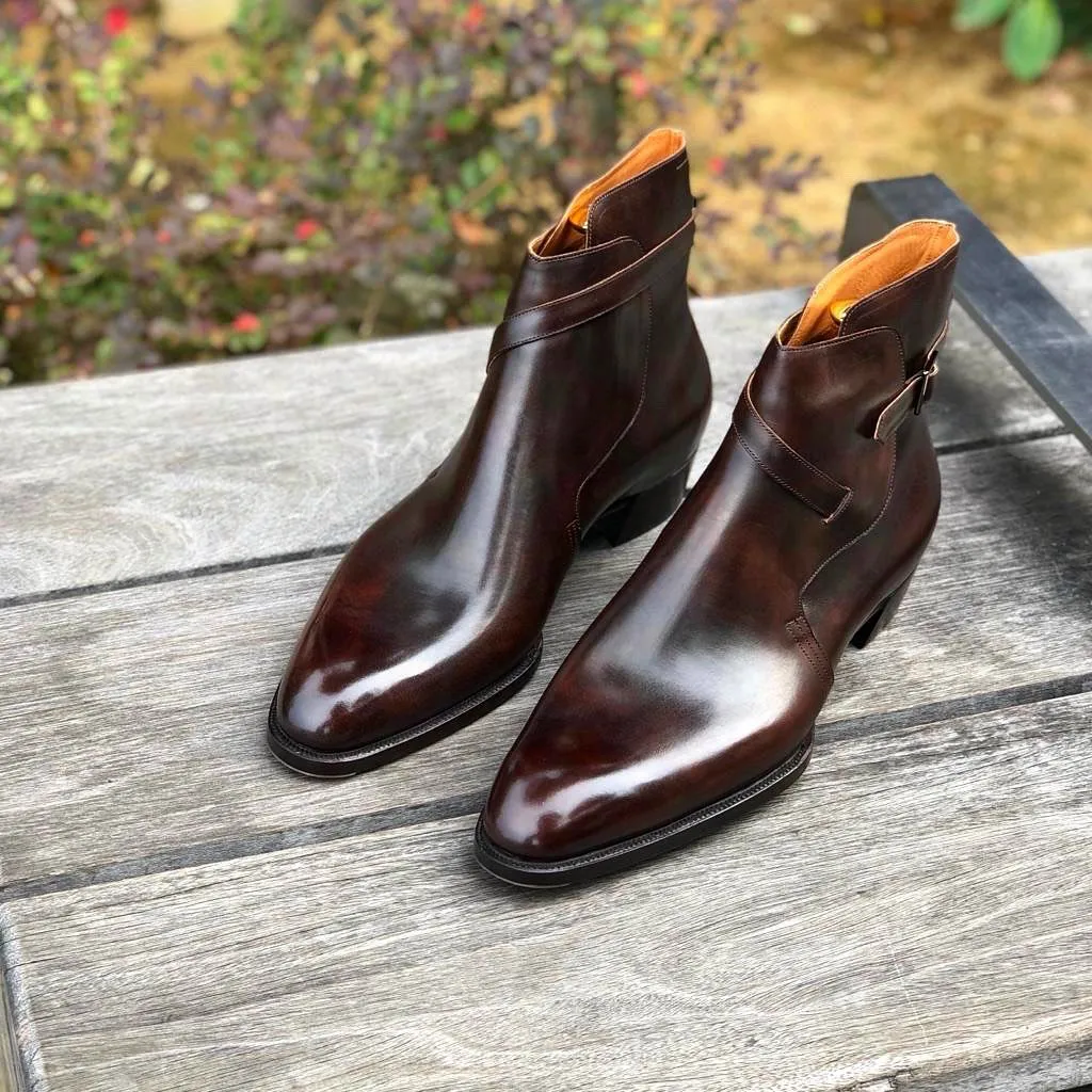 Brown Leather Alvor Slip On Jodhpur Boots - Boots